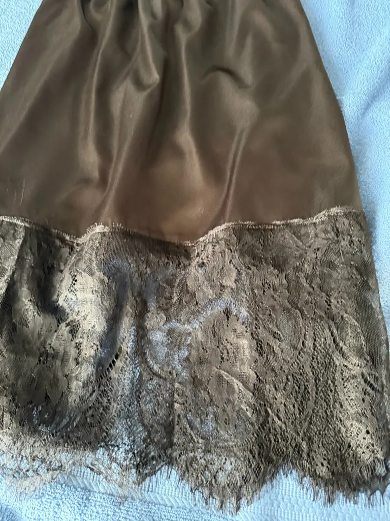 Handmade lingerie in breathable chocolate brown satin