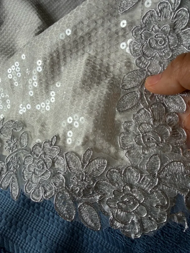 silver trim with graduating shades of gray